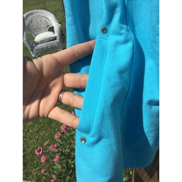 Quacker Factory Womens Full Zip Vest Size XS NEW Blue Rhinestone Preppy Casual - Picture 7 of 10